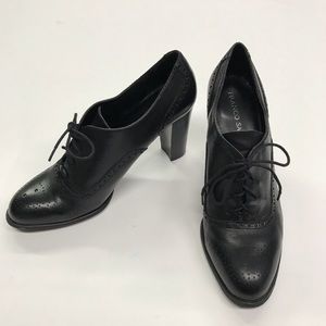 Franco Sarto Bridget Oxford Pump In Black Leather.